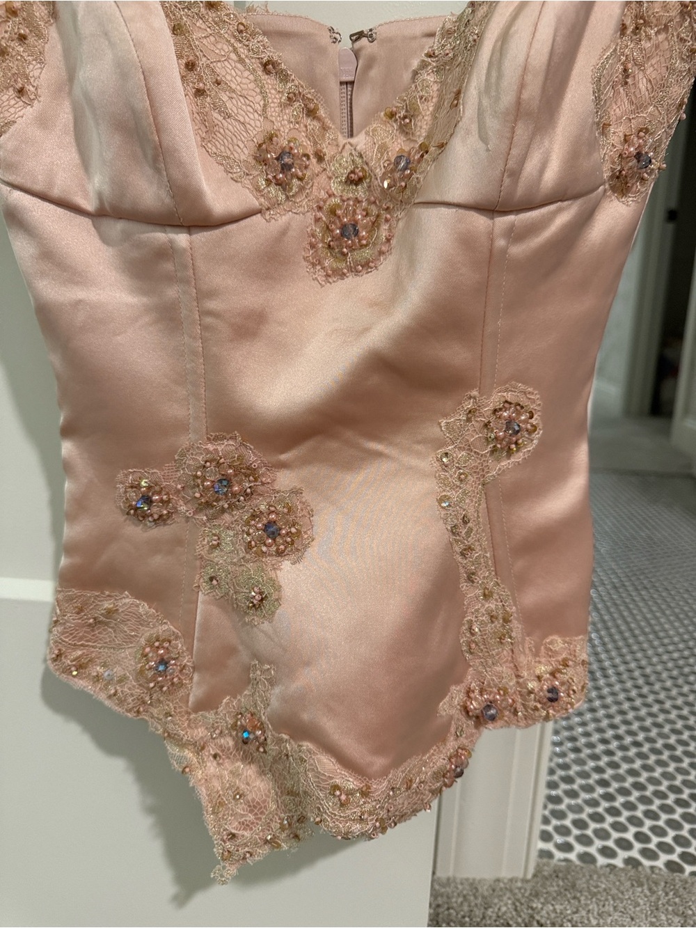 House of CB Blush Pink Beaded Lace-Trim Cami - Picture 5 of 5